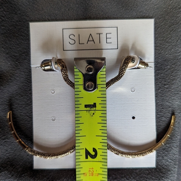 SLATE Serpentine Hoop Earrings - Picture 3 of 7